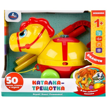 Умка Музыкальная игрушка Каталка-трещотка 308828 / цвет желтый