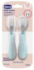 Chicco Набор столовых приборов Metal Cutlery / цвет голубой