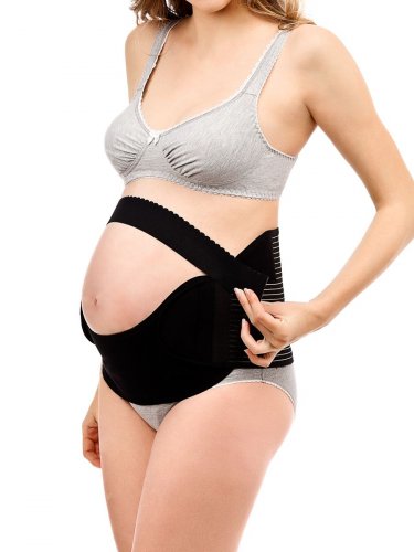 Пояс для беременных женщин размер 92, 96, NdA3648 / цвет черный