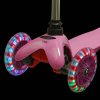 Novatrack Детский самокат-кикборд Disco-kids, мигающие колеса, нежно-розовый