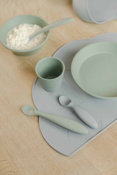 Bibs Набор тарелок с крышкой Dinner Set, 2 штуки / цвет Sage (шалфей)