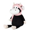 Maxitoys Мягкая Игрушка Luxury, Коровка Маша в Шарфе и Шапке, 33 см / цвет белый, черный