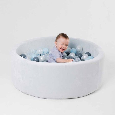 Romana Детский сухой бассейн Airpool Max, серый с серыми шариками
