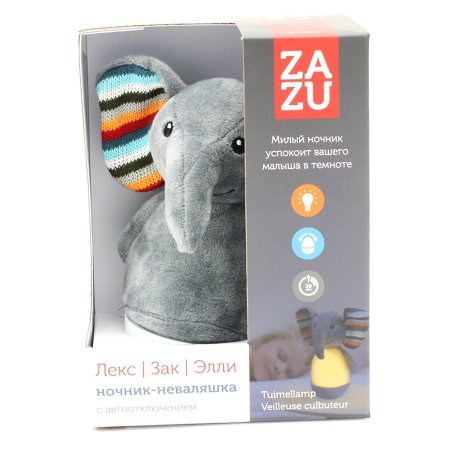 Zazu Ночник неваляшка Слоненок Элли (Elli) / цвет серый