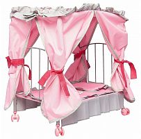 Mary Poppins Кровать для кукол с балдохином"Корона"47*31*53см					