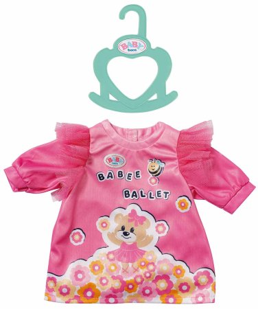 Baby born Платье с изображением мишки для кукол 36 см