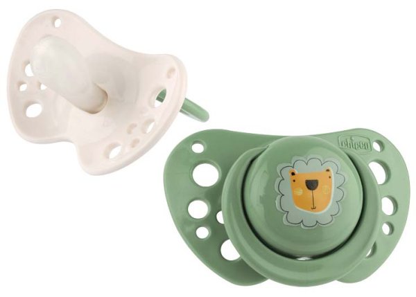 Chicco Пустышка PhysioForma Air силиконовая, 2-6 месяцев, 2 штуки / цвет green (зеленый)
