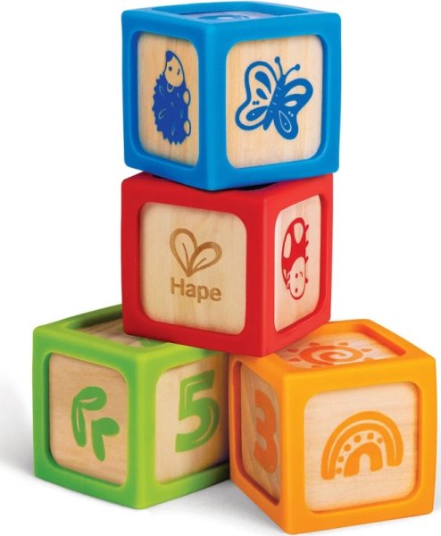 Hape Развивающий набор "Кубики", 4 штуки