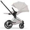 Коляска 2в1 CYBEX Priam Style Chrome Brown + спальный блок (City Grey)