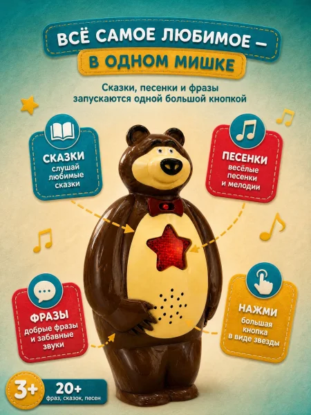 Сказочник Мишка 20 песен, сказок и фраз Маша и Медведь. Умка