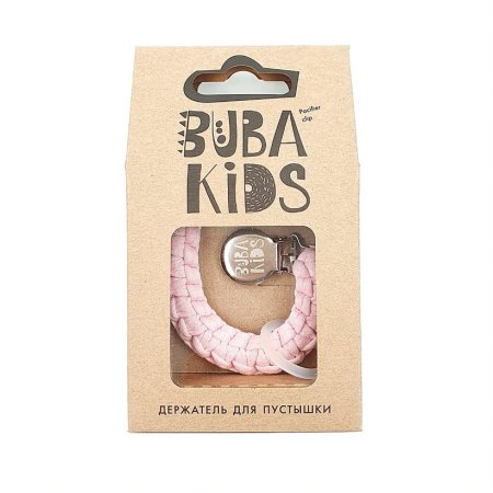 BUBA KIDS Плетеный держатель для пустышек / цвет Розовый зефир