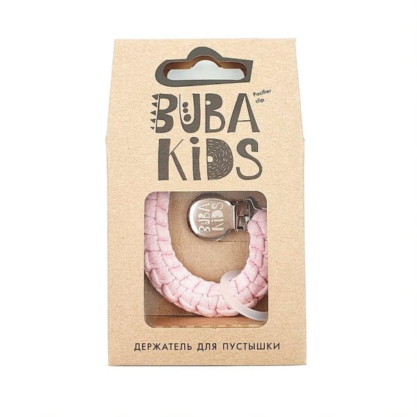 BUBA KIDS Плетеный держатель для пустышек / цвет Розовый зефир