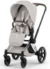 Коляска 2в1 CYBEX Priam Style Chrome Brown + спальный блок (City Grey)