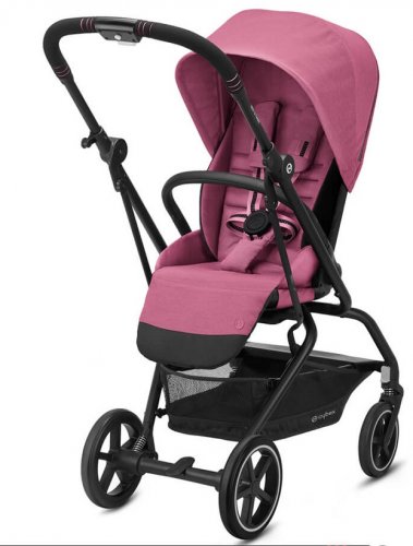 Cybex Eezy S Twist+ 2 BLK Детская коляска с дождевиком и бампером Цвет / розовый (Magnolia Pink)