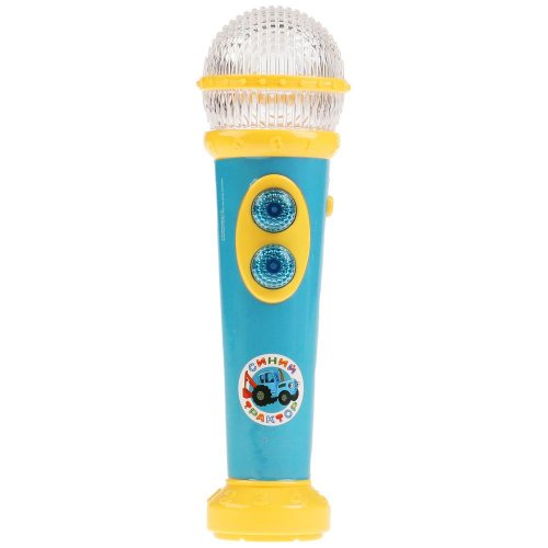 Умка Детский музыкальный микрофон Синий Трактор 3058773 / цвет голубой, желтый