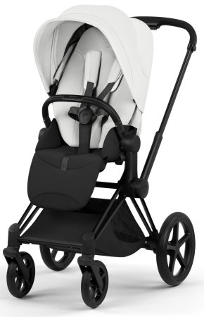 Коляска 2в1 CYBEX Priam Style Matt Black + спальный блок (Off White)