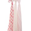 Aden&Anais Набор пеленок из бамбука Berry shibori, 3 штуки / цвет белый, розовый