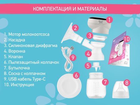 Roxy-kids Молокоотсос электрический с бутылочкой