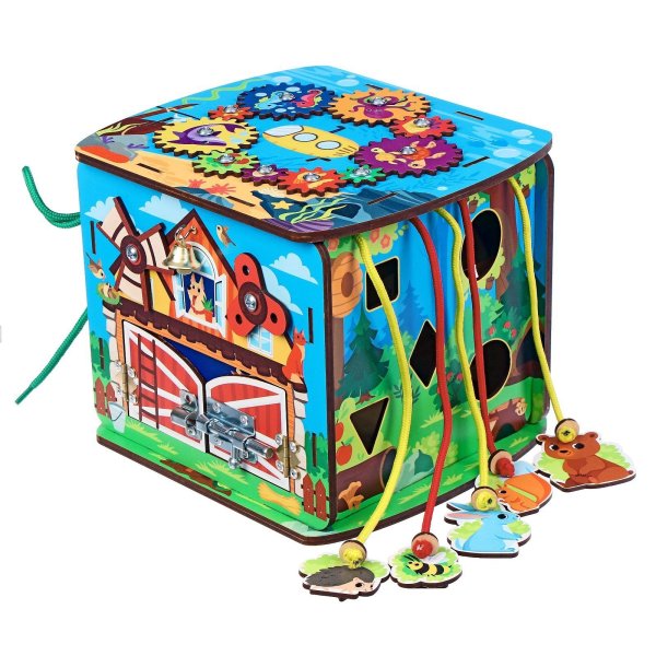 Лесная Мастерская Бизиборд "Играем со зверятами"  4276294