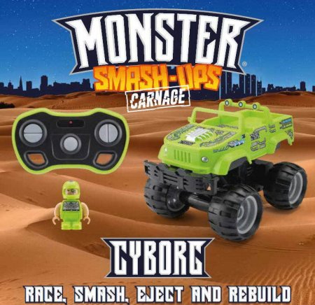 ABtoys Машинка р/у разбивающийся внедорожник "Monster Smash Ups", Cyborg