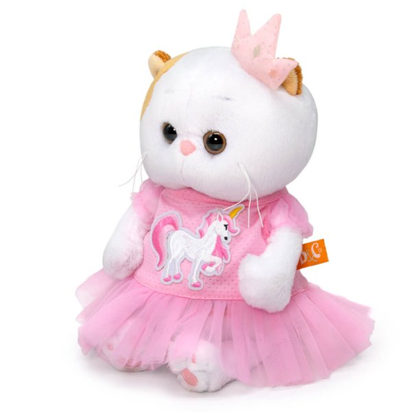 Budi Basa Мягкая игрушка Кошечка Лили Baby в платье с единорогом 20 см