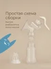 Молокоотсос ручной, бутылочка в комплекте, слоновая кость