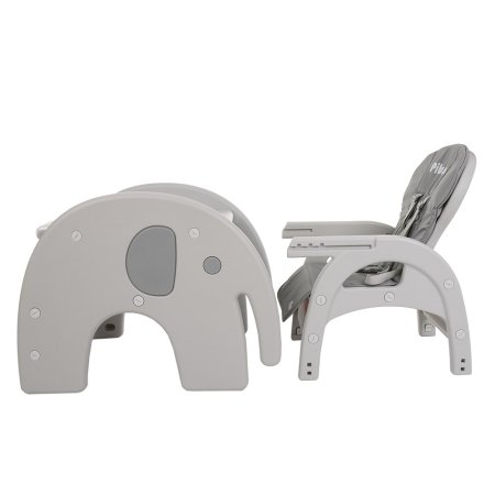 Pituso стульчик-трансформер для кормления 3 в 1 elephant / цвет grey/серый