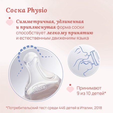 Chicco Бутылочка пласт.PERFECT EASY Uni, 150 мл, с/с, медл.поток 00020241300000