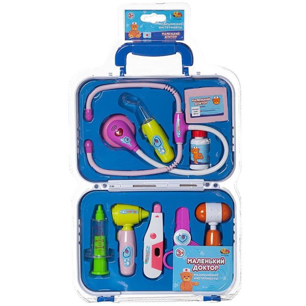Abtoys Игровой набор Маленький доктор, 9 предметов / цвет синий, белый