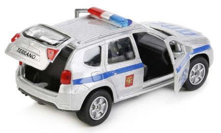 Технопарк Машина металлическая инерционная Nissan Terrano Полиция