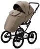 Adamex Коляска 2 в 1 Porto Retro Deluxe / цвет темно-бежевая кожа