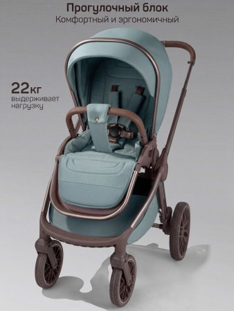 Коляска,экокожа 2в1 Motus Premium Ecco Exclusive (лагуна)