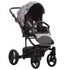 Bebetto Детская коляска 2 в 1 Torino TEX Цвет / 01 лиловый с рисунком (ткань) / рама черная