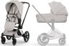 Коляска 2в1 CYBEX Priam Style Chrome Brown + спальный блок (City Grey)