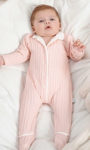 Mini born Комбинезон с воротничком / цвет розовый