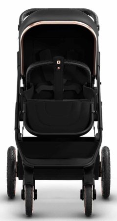 Moon Коляска 2 в 1 Style Rocca / цвет Rosegold (черный, рама розовое золото)
