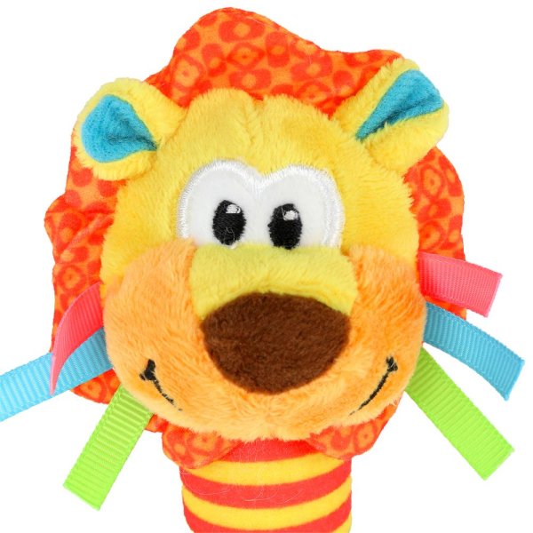Умка Текстильная погремушка-пищалка «Лев»