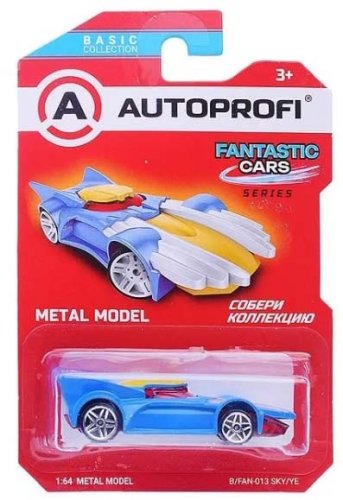 Autoprofi Машинка коллекционная 1:64 Fantastic Cars / цвет голубой-желтый