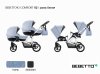 Bebetto 42 Детская коляска для двойни 2 в 1 Сomfort / цвет 02 голубой / рама белая