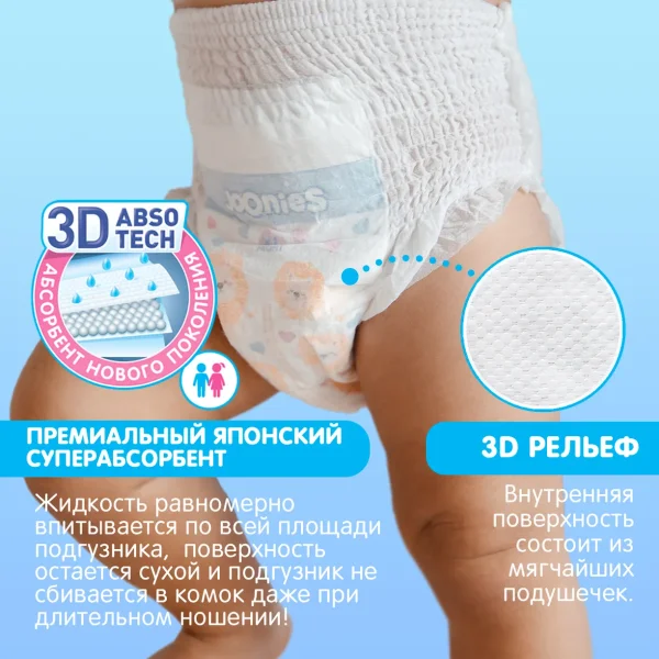 Трусики Joonies Premium Soft M (6-11 кг) 68 шт.
