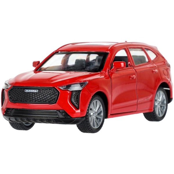 Машина металл haval jolion 10,5 см, двери, инерц. красный, кор. Технопарк 414558