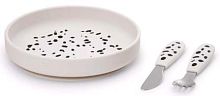 Elodie Набор посуды: тарелка, вилка, нож Dalmatian Dots					