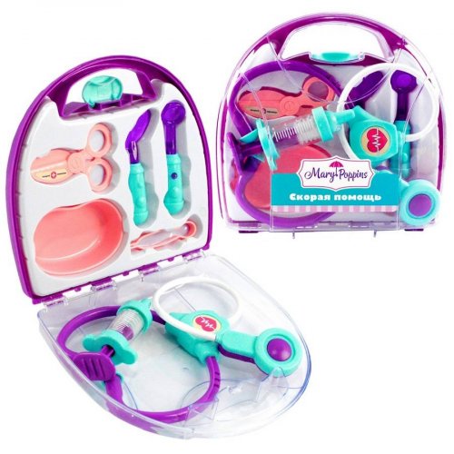 Mary Poppins Медицинский набор Скорая помощь в чемоданчике 7 предметов фиолетовый