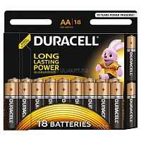 Батарейки алкалиновые DURACELL Basic AA 1.5V LR6 / блистер 18 шт					