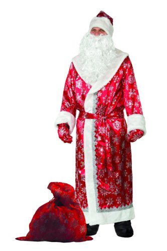Батик Карнавальный костюм для взрослых Дед Мороз / размер 54-56 / цвет красный, белый