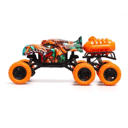 Автоград Джип радиоуправляемый MONSTER, 1:16, эффект дыма, световые эффекты, работает от аккумулятора, цвет оранжевый