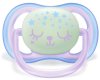 Philips avent соска-пустышка силиконовая ultra air, ночная 0–6 месяцев, 2 штуки / цвет розовый и сиреневый