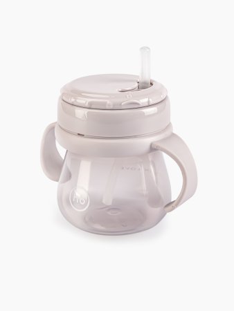 Happy Baby Поильник с трубочкой и ручками, 250 мл / цвет lilac