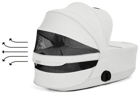 Коляска 2в1 CYBEX Priam Style Matt Black + спальный блок (Off White)