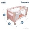 PITUSO Манеж-кровать 2-уровневый Granada с лазом на молнии, 120х60 см / расцветка Friendship/Дружба